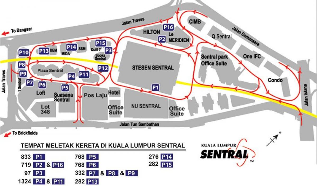 सेन्ट्रल स्टेशन कुआलालंपुर नक्शा