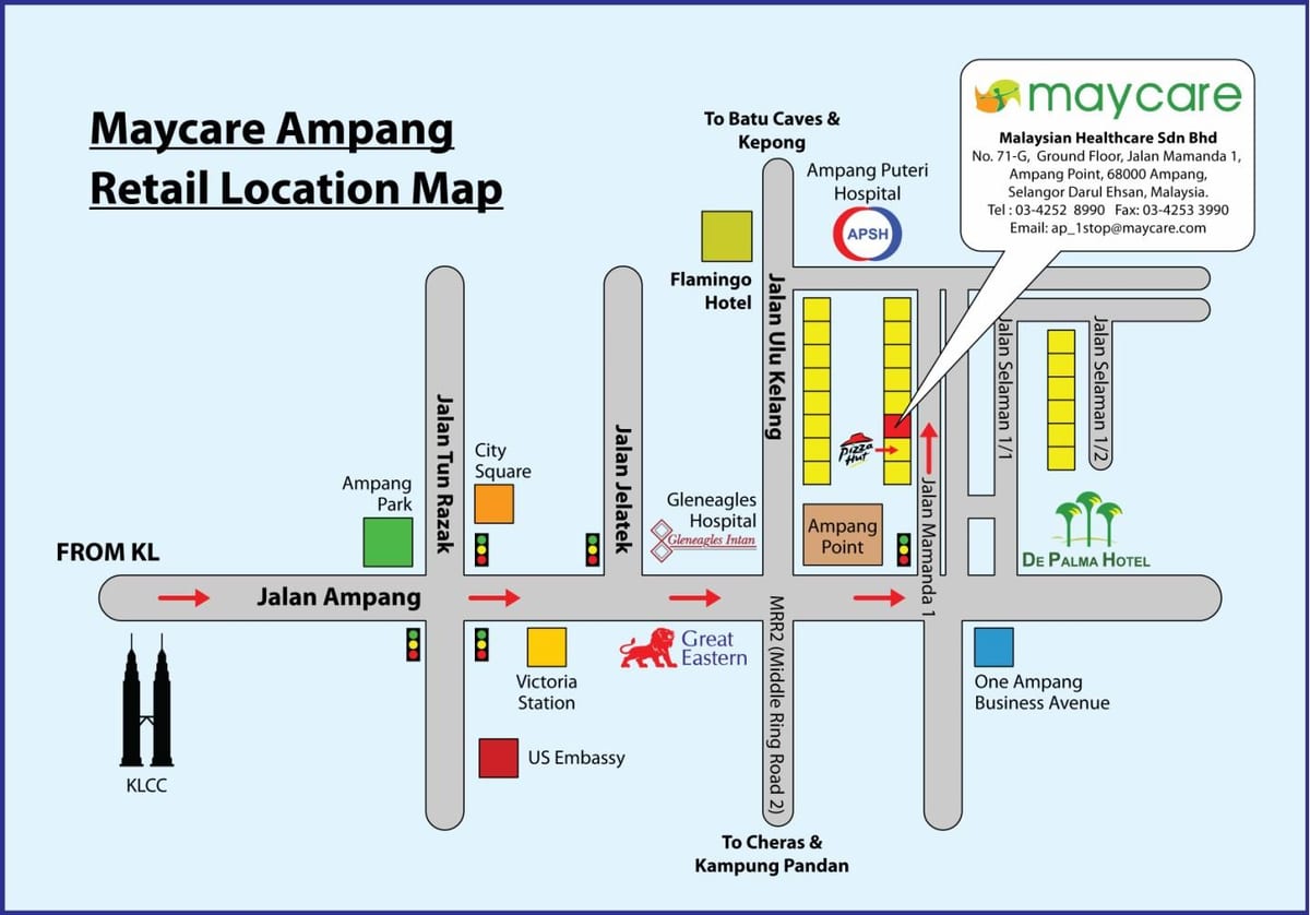 नक्शे के ampang पार्क