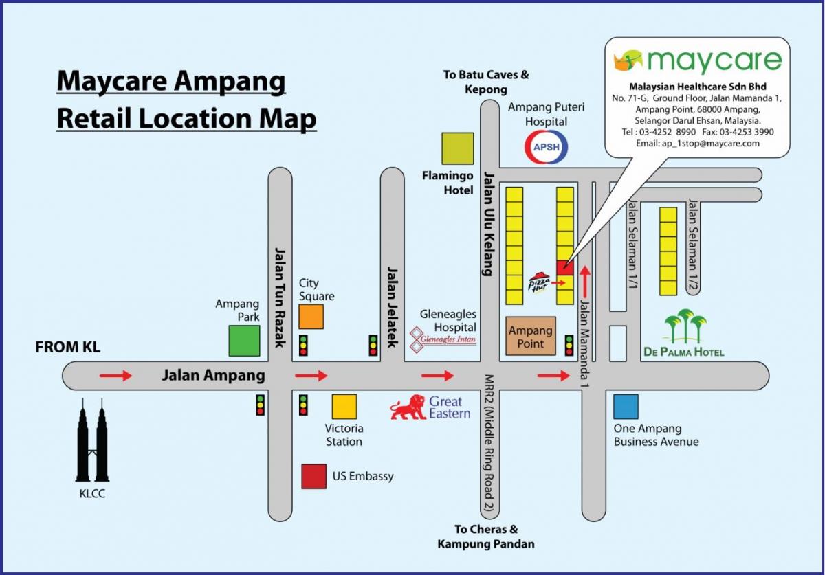 नक्शे के ampang पार्क