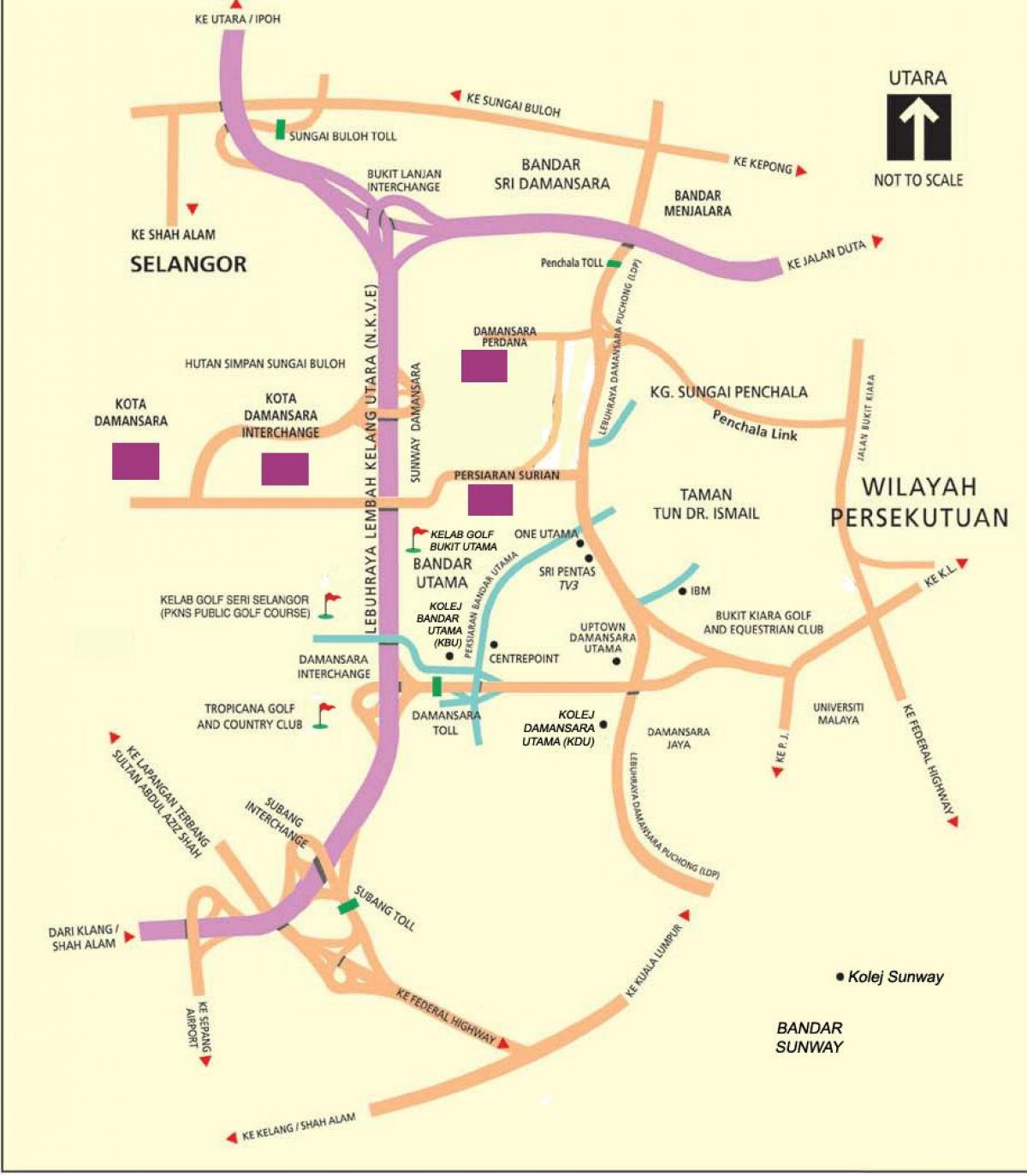 damansara नक्शा कुआलालंपुर