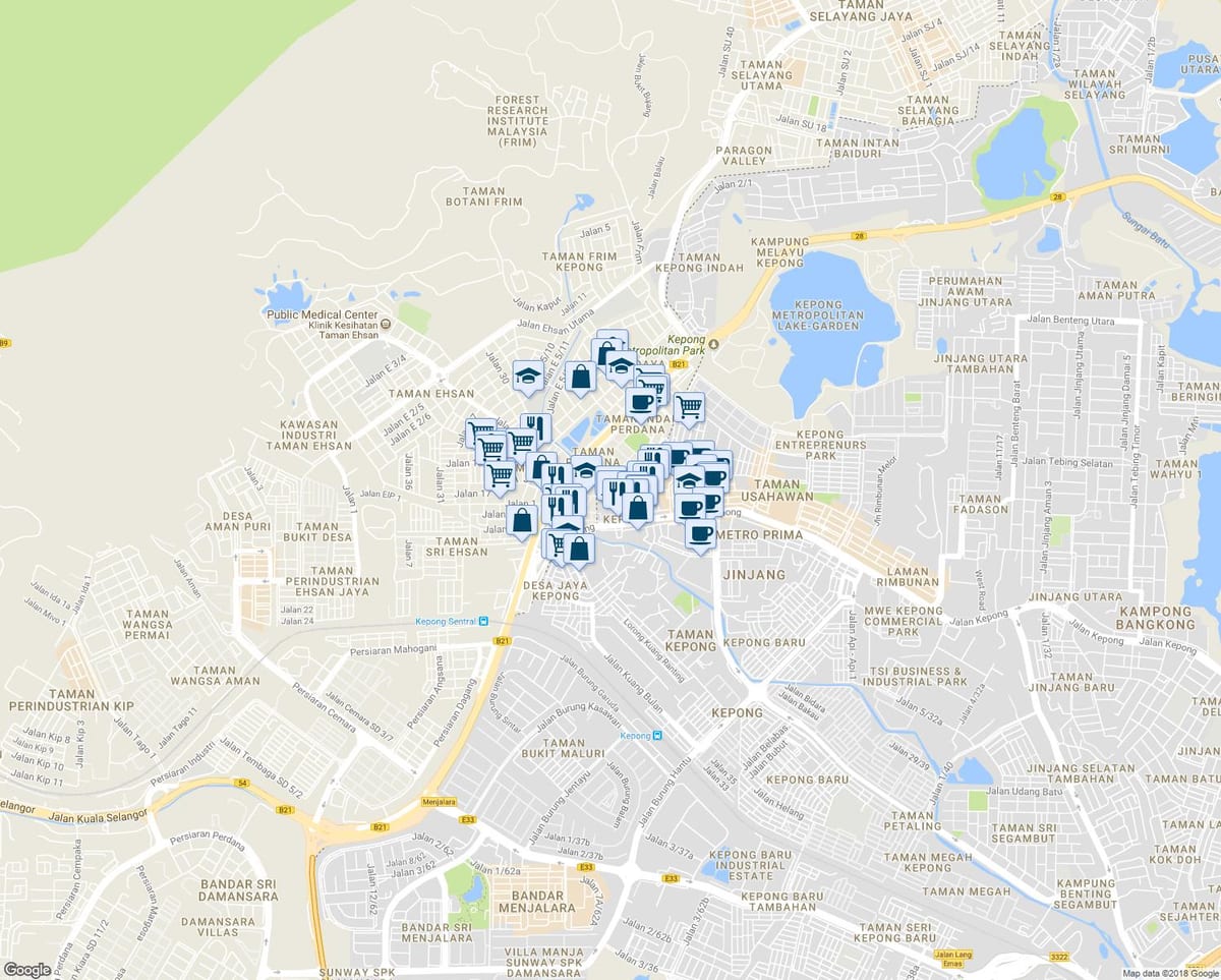 kepong, कुआलालंपुर नक्शा