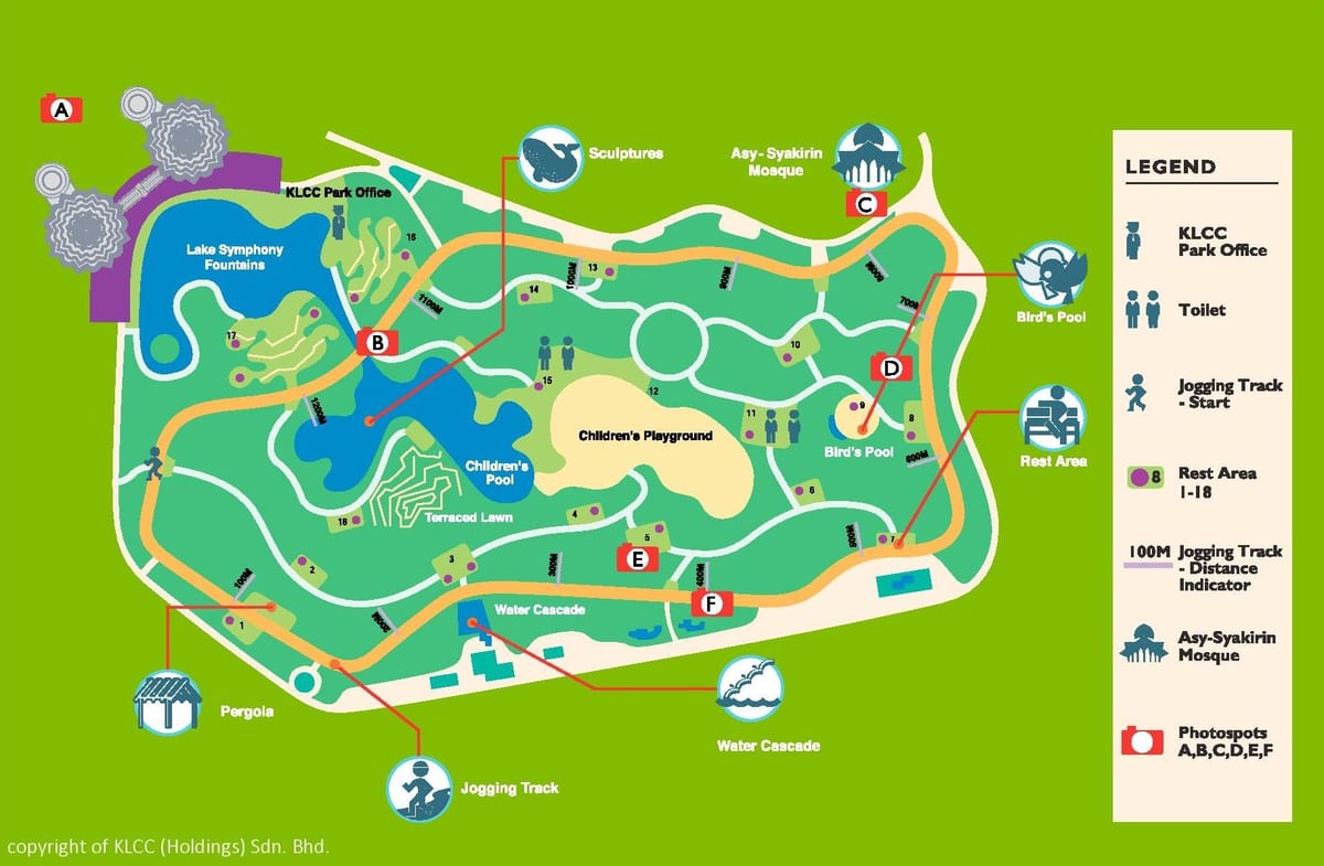 नक्शे के klcc park