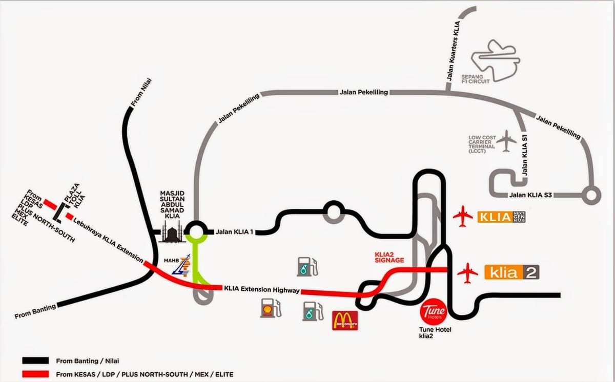 नक्शे के klia स्थान