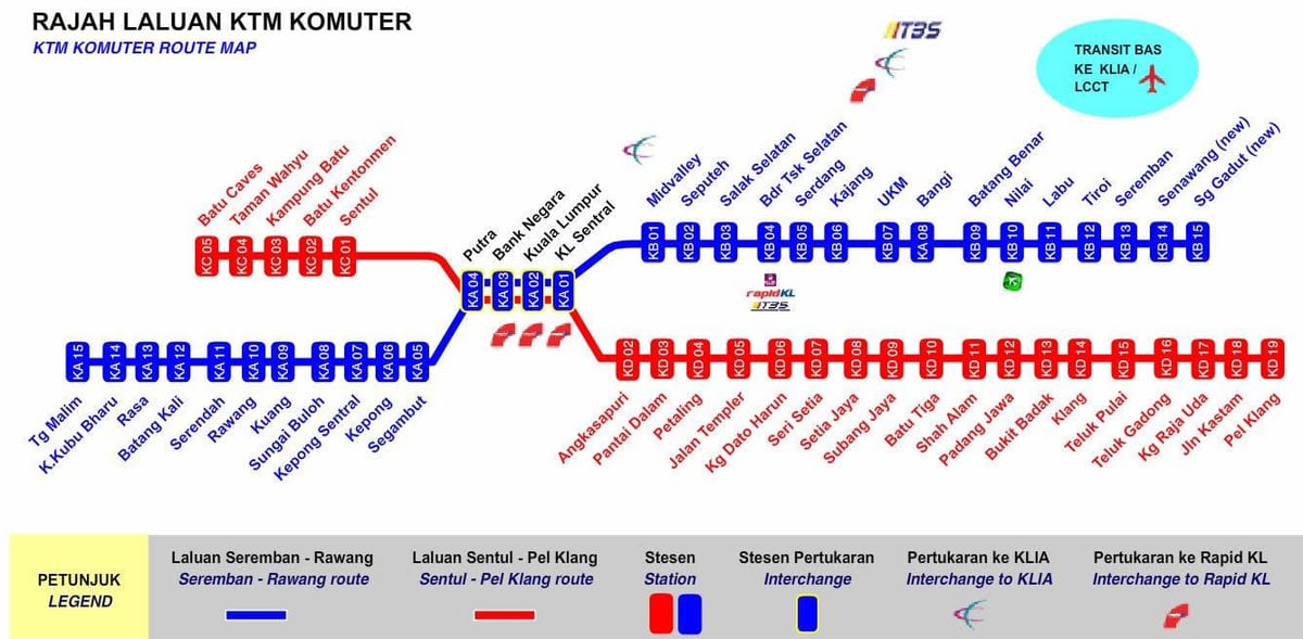 केएल komuter नक्शा