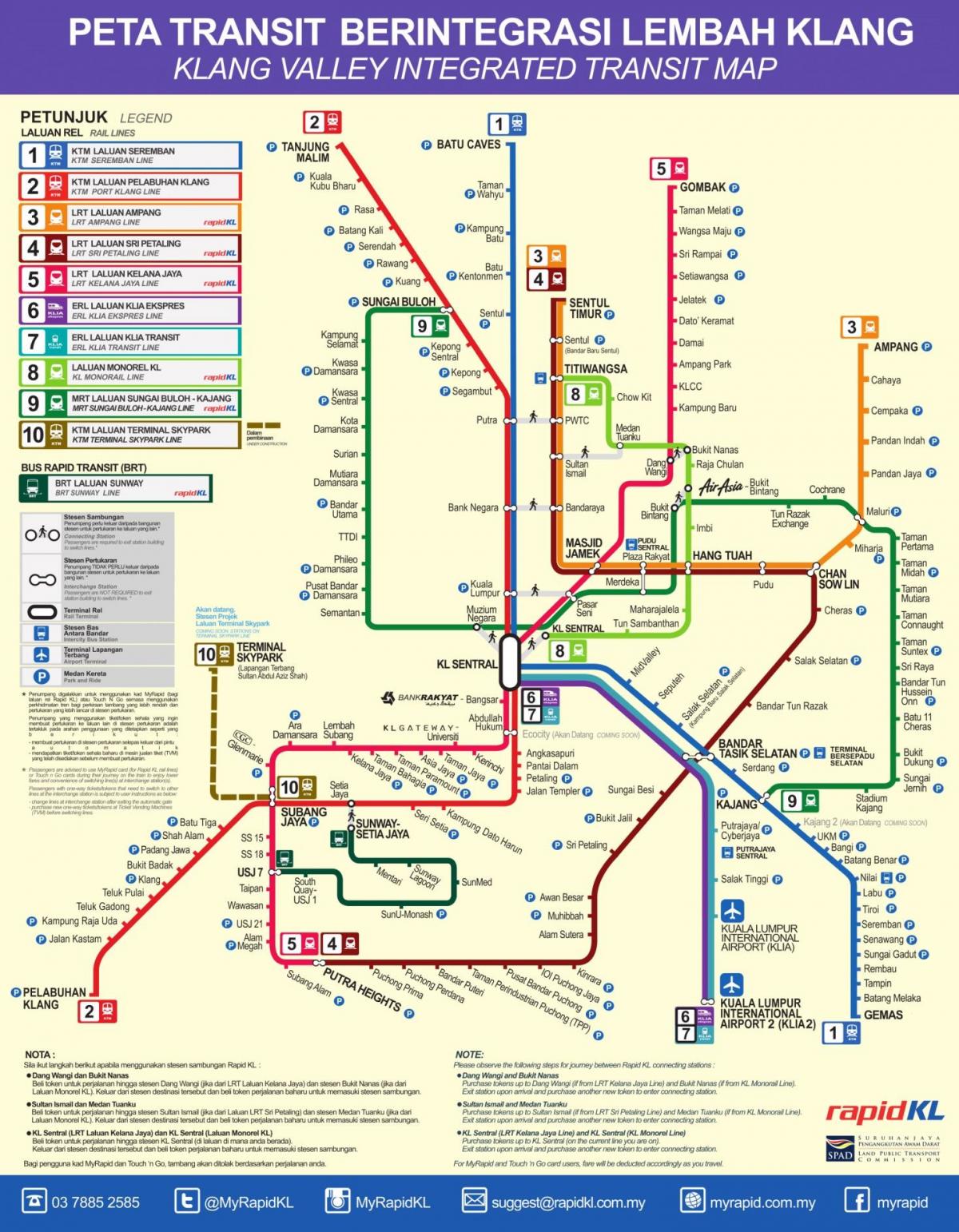 केएल एमआरटी मार्ग नक्शा