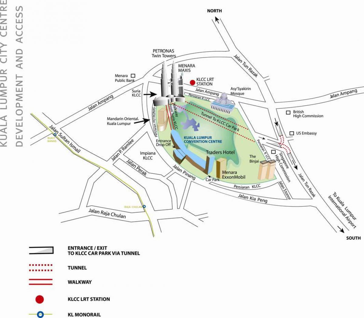 का नक्शा कुआलालंपुर कन्वेंशन सेंटर