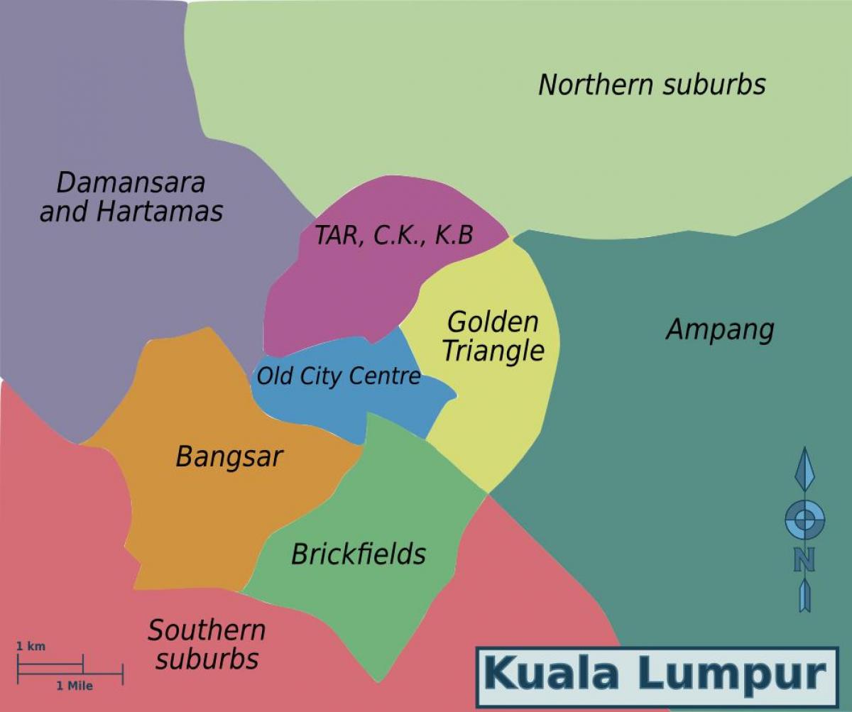 कुआलालंपुर जिले का नक्शा