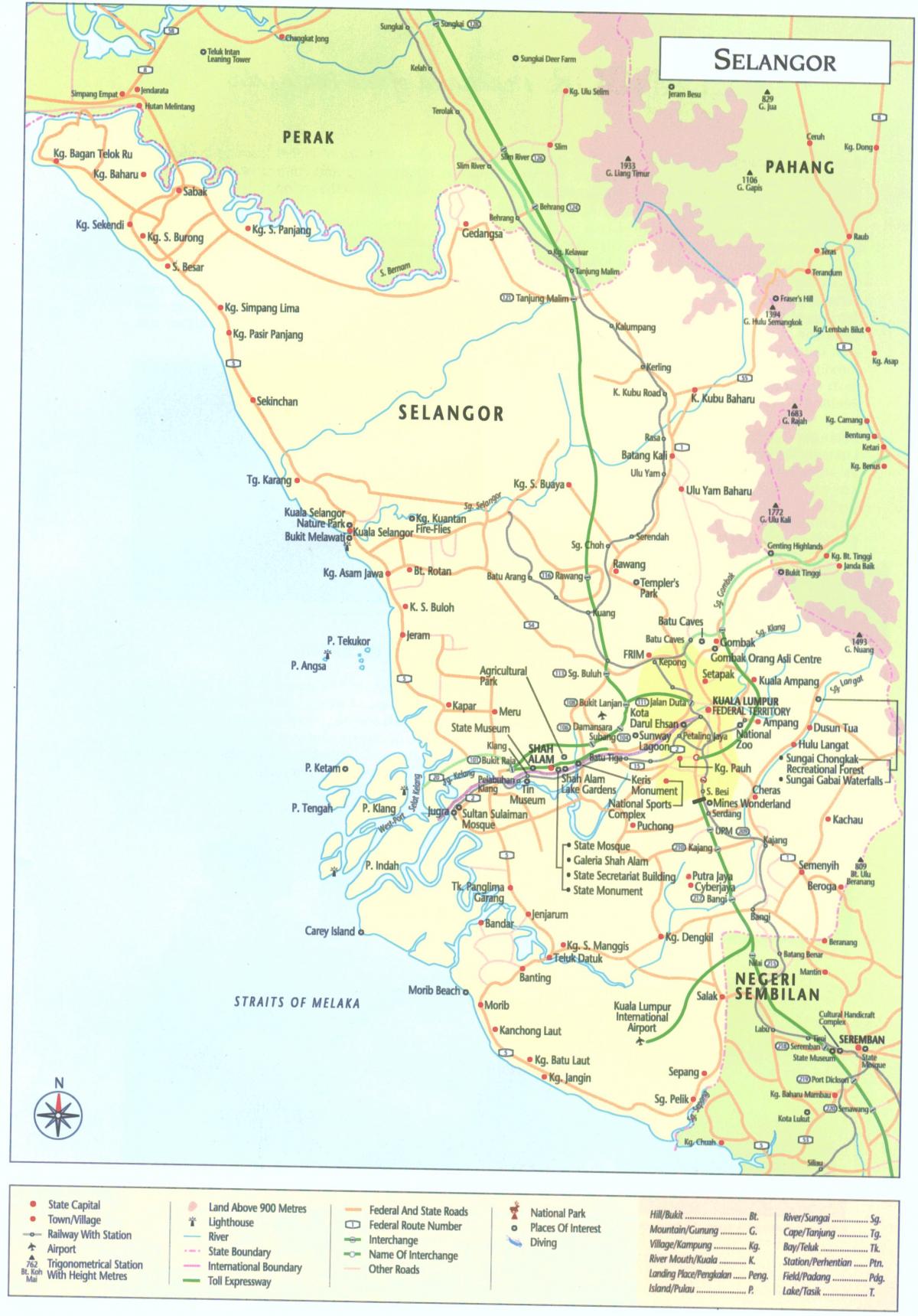 कुआलालंपुर, selangor नक्शा