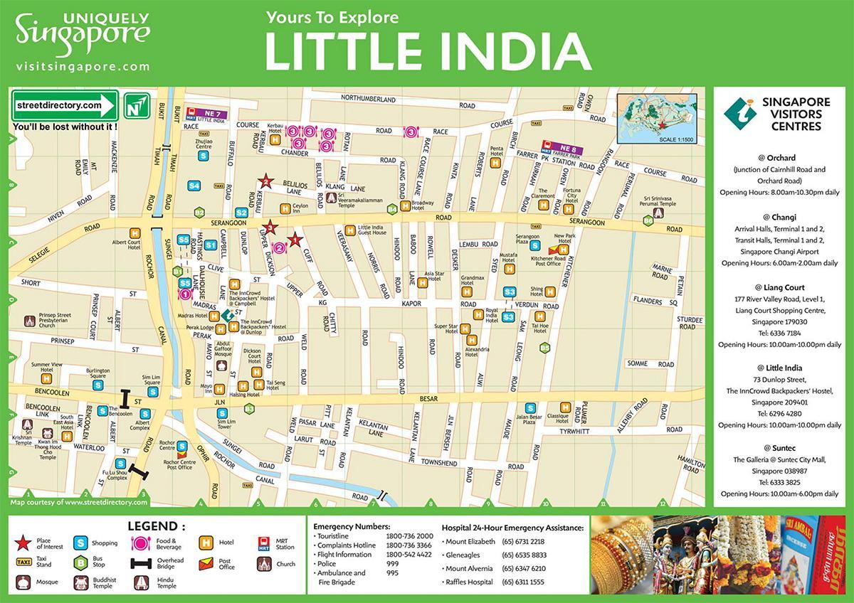नक्शा छोटे भारत के कुआलालंपुर