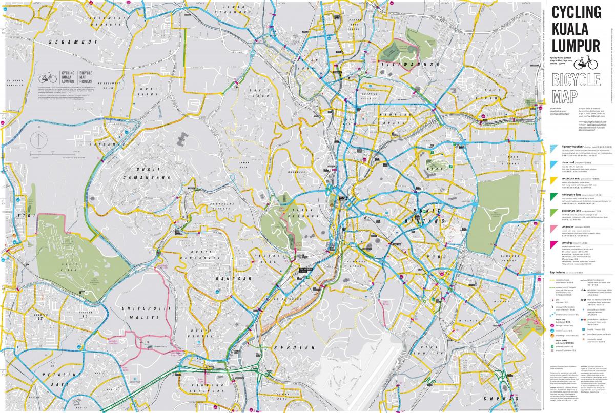 नक्शा साइकिल चालन के कुआलालंपुर साइकिल