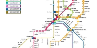 Subang jaya एलआरटी ट्रेन का नक्शा