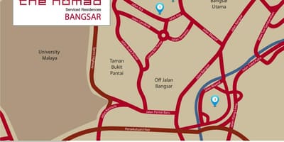 Bangsar कुआलालंपुर नक्शा