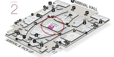Klia2 आगमन नक्शा