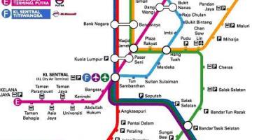 Klia एक्सप्रेस ट्रेन का नक्शा