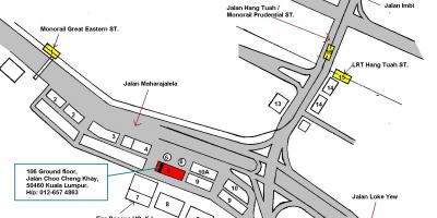 Hang tuah मोनोरेल स्टेशन का नक्शा