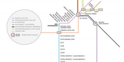 Ampang पार्क एलआरटी स्टेशन का नक्शा