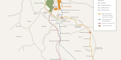 Sentul क्वालालंपुर के नक्शे