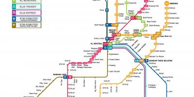 मलेशिया के परिवहन का नक्शा