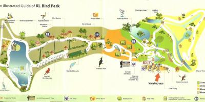 कुआलालंपुर बर्ड पार्क का नक्शा