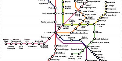 मलेशिया मेट्रो का नक्शा