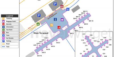 केएल इंटरनेशनल हवाई अड्डे का नक्शा